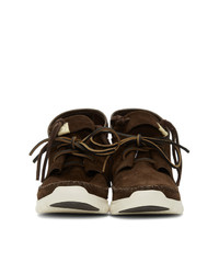 dunkelbraune hohe Sneakers aus Wildleder von VISVIM