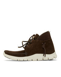 dunkelbraune hohe Sneakers aus Wildleder von VISVIM