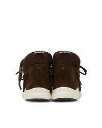 dunkelbraune hohe Sneakers aus Wildleder von VISVIM