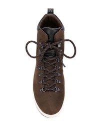 dunkelbraune hohe Sneakers aus Wildleder von Woolrich