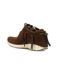 dunkelbraune hohe Sneakers aus Wildleder von VISVIM