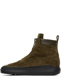 dunkelbraune hohe Sneakers aus Wildleder von Giuseppe Zanotti