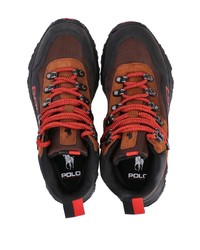 dunkelbraune hohe Sneakers aus Wildleder von Polo Ralph Lauren
