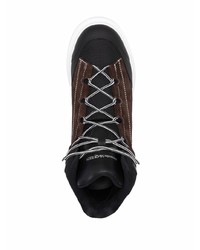 dunkelbraune hohe Sneakers aus Wildleder von Alexander McQueen