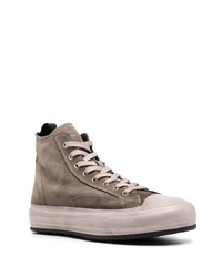 dunkelbraune hohe Sneakers aus Wildleder von Officine Creative