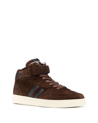 dunkelbraune hohe Sneakers aus Wildleder von Tom Ford