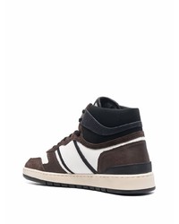 dunkelbraune hohe Sneakers aus Wildleder von D.A.T.E