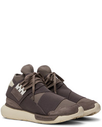 dunkelbraune hohe Sneakers aus Wildleder von Y-3