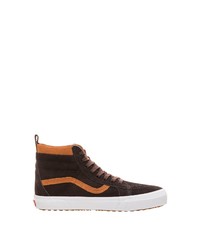 dunkelbraune hohe Sneakers aus Wildleder von Vans