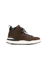 dunkelbraune hohe Sneakers aus Wildleder von Woolrich