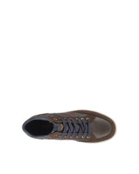 dunkelbraune hohe Sneakers von Wrangler