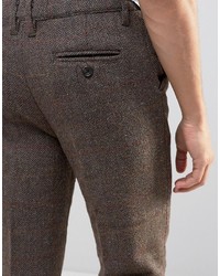 dunkelbraune Hose mit Schottenmuster von Bellfield