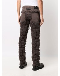 dunkelbraune Jeans mit Destroyed-Effekten von 1017 Alyx 9Sm
