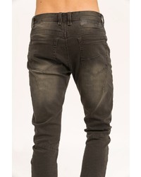 dunkelbraune Jeans mit Destroyed-Effekten von TRUEPRODIGY