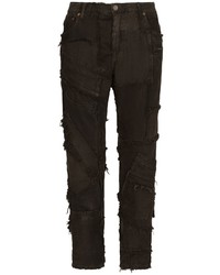 dunkelbraune Jeans mit Flicken von Dolce & Gabbana