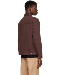 dunkelbraune Jeansjacke von Wood Wood