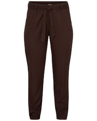 dunkelbraune Karottenhose von Junarose