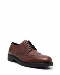 dunkelbraune klobige Leder Brogues von BOSS