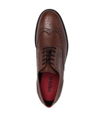 dunkelbraune klobige Leder Brogues von BOSS