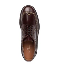 dunkelbraune klobige Leder Brogues von Etro