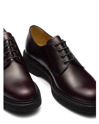 dunkelbraune klobige Leder Derby Schuhe von Church's