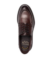 dunkelbraune klobige Leder Derby Schuhe von Doucal's