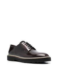 dunkelbraune klobige Leder Derby Schuhe von Paul Smith