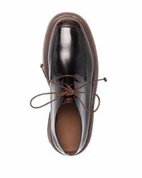 dunkelbraune klobige Leder Derby Schuhe von Marsèll