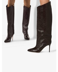 dunkelbraune kniehohe Stiefel aus Leder von Alexandre Vauthier