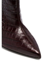 dunkelbraune kniehohe Stiefel aus Leder von Alexandre Vauthier