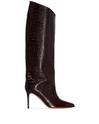 dunkelbraune kniehohe Stiefel aus Leder von Alexandre Vauthier