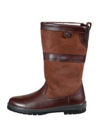 dunkelbraune kniehohe Stiefel aus Leder von Dubarry