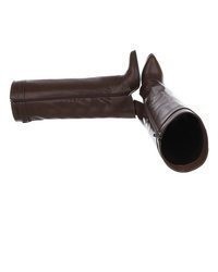 dunkelbraune kniehohe Stiefel aus Leder von Ital-Design