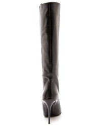 dunkelbraune kniehohe Stiefel aus Leder von Acne Studios