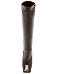 dunkelbraune kniehohe Stiefel aus Leder von Acne Studios