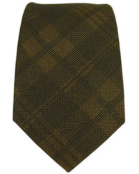 dunkelbraune Krawatte mit Schottenmuster