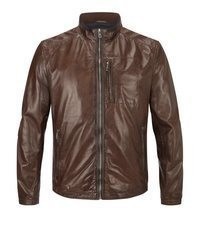 dunkelbraune Leder Bomberjacke von Milestone
