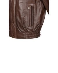 dunkelbraune Leder Bomberjacke von S&A Ledermoden