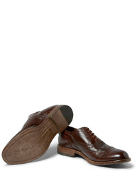 dunkelbraune Leder Brogues von Paul Smith