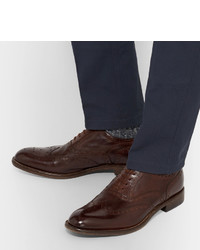 dunkelbraune Leder Brogues von Paul Smith