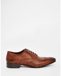 dunkelbraune Leder Brogues von Asos