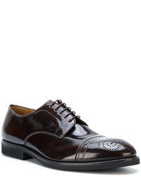 dunkelbraune Leder Brogues von Premiata