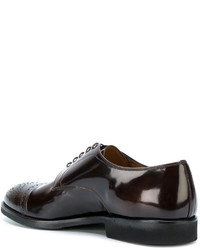 dunkelbraune Leder Brogues von Premiata