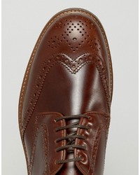 dunkelbraune Leder Brogues von Asos