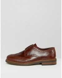 dunkelbraune Leder Brogues von Asos