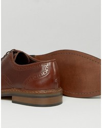 dunkelbraune Leder Brogues von Asos