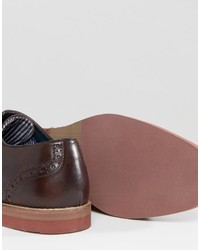 dunkelbraune Leder Brogues von Asos