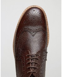 dunkelbraune Leder Brogues von Asos