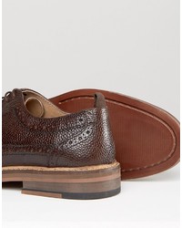 dunkelbraune Leder Brogues von Asos