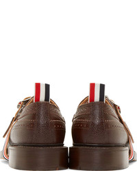 dunkelbraune Leder Brogues von Thom Browne